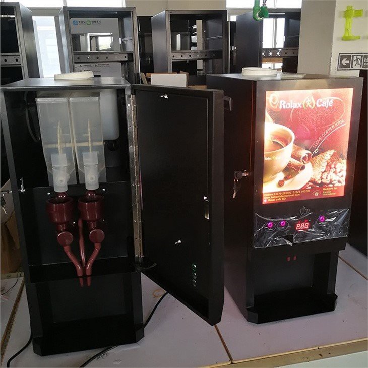 coffee vending machine outside & inside